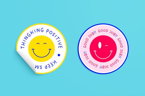 Curved Sticker Mockup