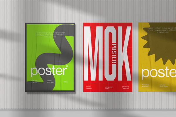 Poster Mockup with Natural Shadows