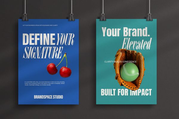 Modern Hanging Poster Mockup with Shadow