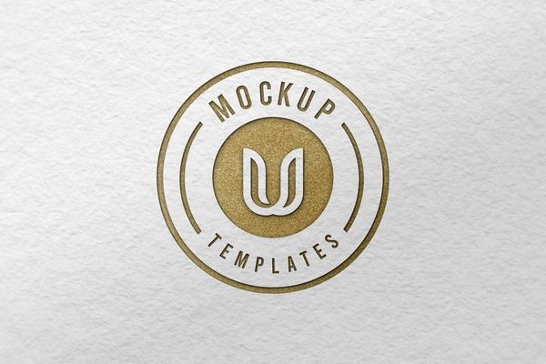Gold Embossed Stamp Mockup