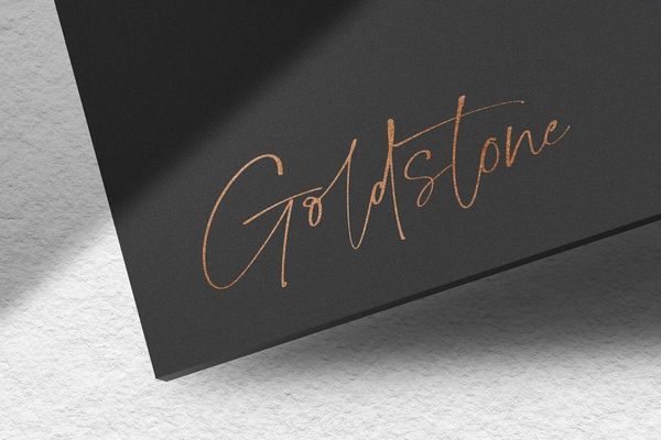 Gold Stone Logo Mockup