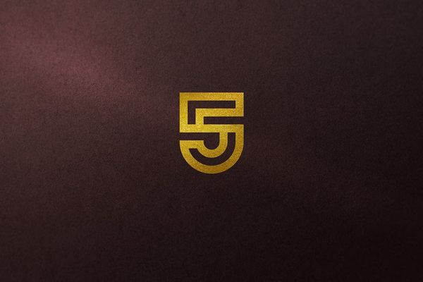 Gold Texture Logo Mockup