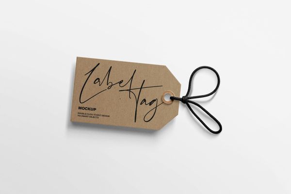 Kraft Label Tag Mockup