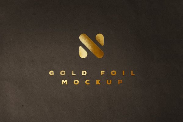 Luxury Gold Foil Logo Mockup