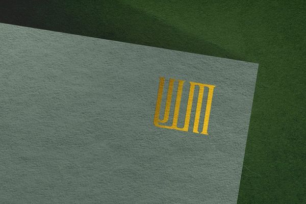Minimal Elegant Logo Mockup with Gold Stamping Effect