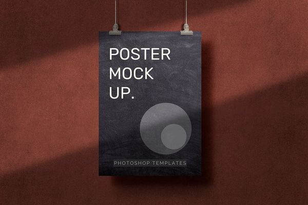 Black Paper Poster Mockup