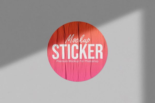 Round Sticker Mockups
