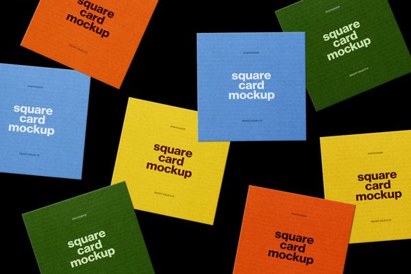 Square Card Mockup