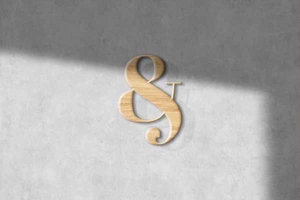 Wooden Logo Mockup On Marble Background