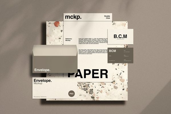 Minimalist Stationery Branding Mockup