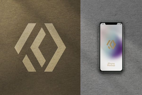 iPhone & Logo Mockup