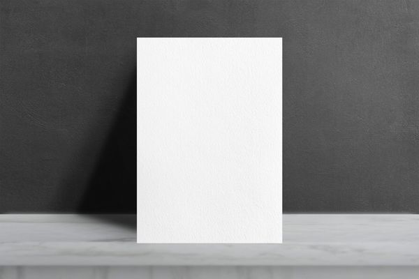 A4 Poster Mockup  Stand on Wall