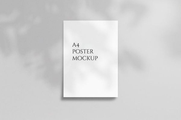 Aesthetic A4 Poster Mockup