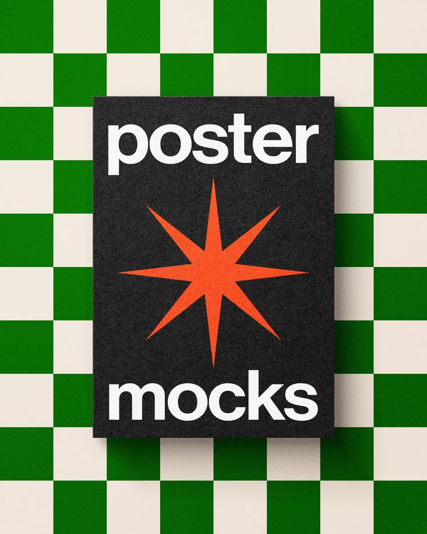 A4 Poster Mockup with Realistic Paper Texture