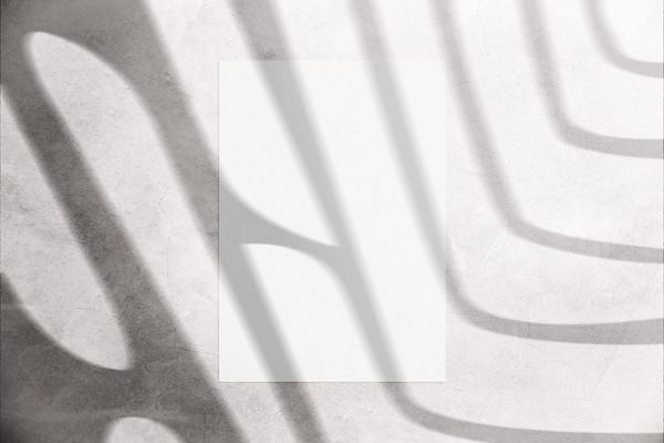 A4 Poster Mockup with Realistic Shadow Overlay