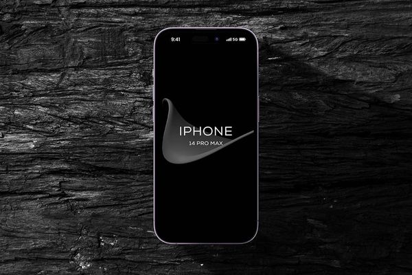 Black iPhone 14 Pro Max Mockup