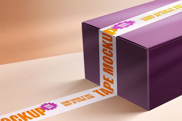 Branding Box Tape Mockup