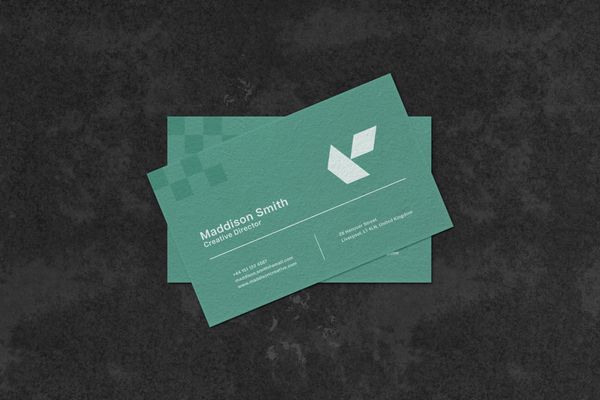 Minimal Stacked Business Card Mockup