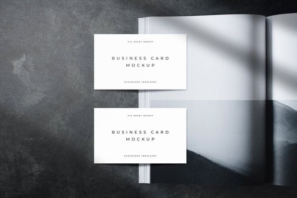 Luxury Business Card Mockup on Book