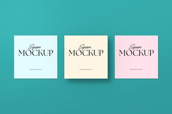 Colored Square Mockup