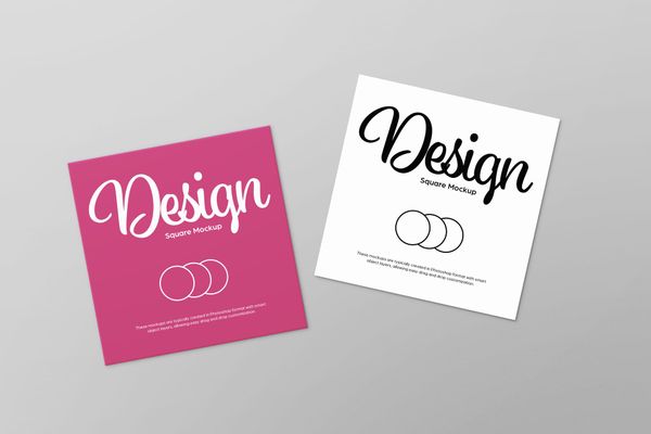 Colorful Square Mockup Set