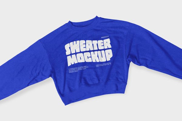 Blue Sweater Mockup