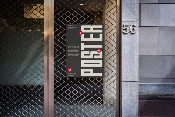 Steel Mesh Poster Mockup