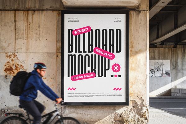 Street Billboard Mockup