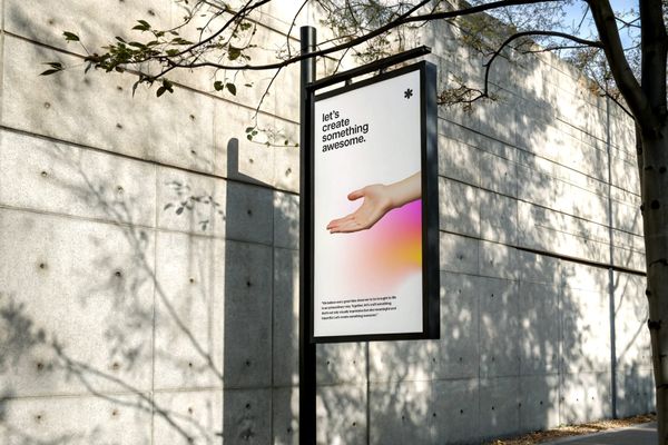 Street Billboard Advertising Mockup