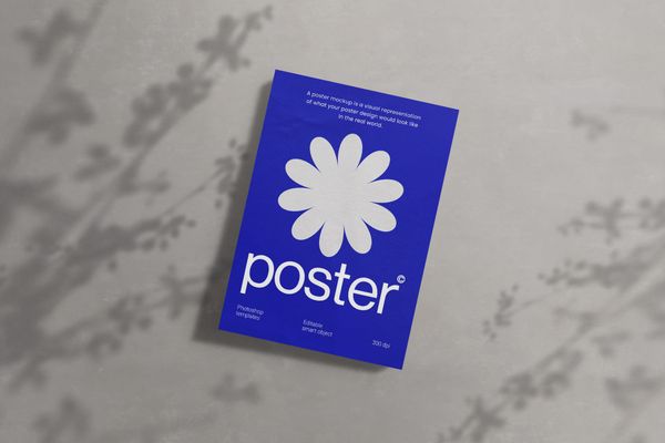 Poster Mockup on Floor Cement