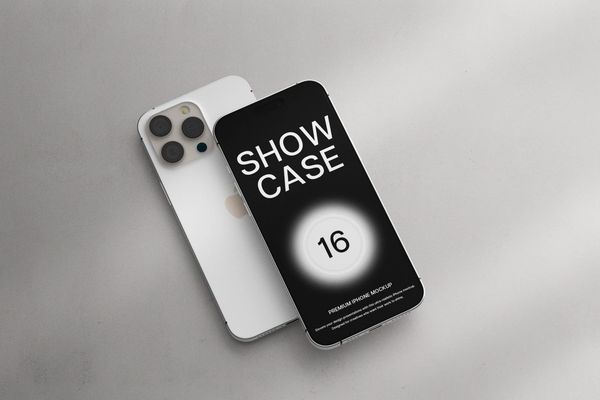 Mono Glow iPhone Mockup
