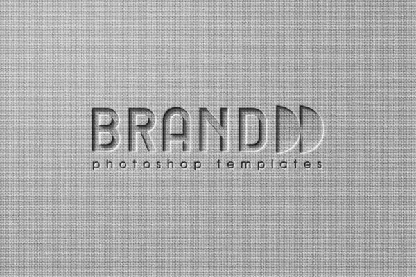 Debossed Fabric Logo Mockup