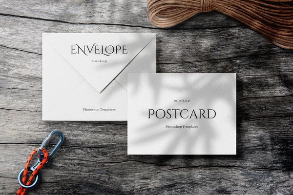 Envelope & Postcard Mockup