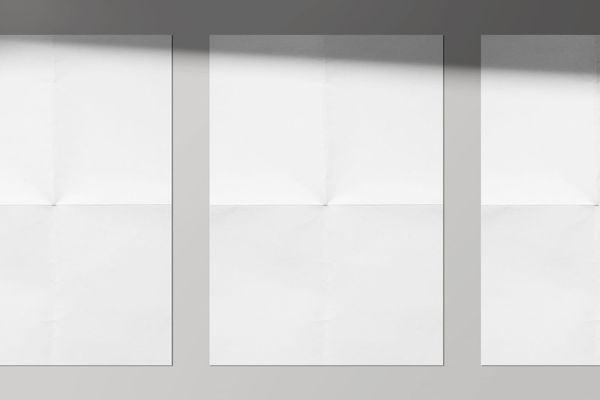 Modern Folded Poster Mockup
