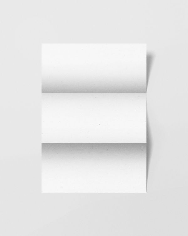 Folded A4 Poster Mockup Realistic Shadow