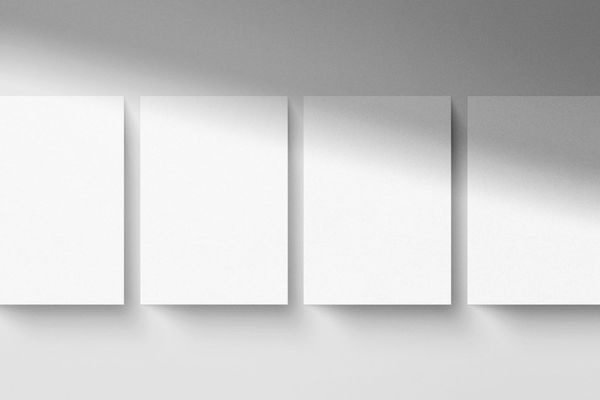 Four A4 Poster Mockups Scene