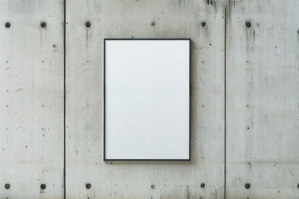 Frame Poster Mockup Cement Surface Background