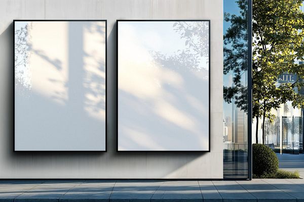 Frame Poster Mockups with Reflection