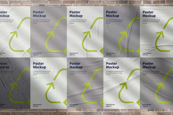Urban Wall Poster Mockup Set