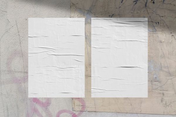 Glued Street Poster Mockup