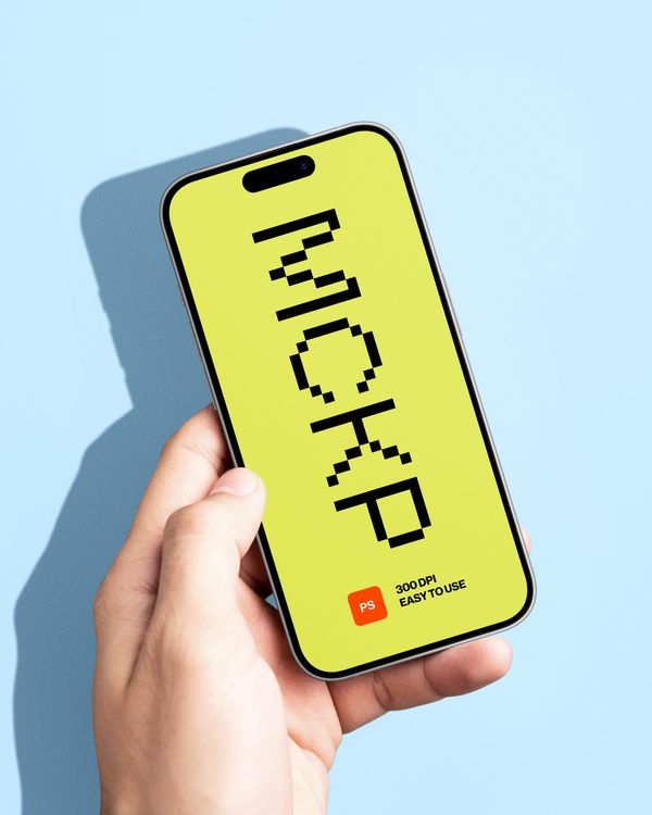 Hand Holding iPhone 17 Air Mockup