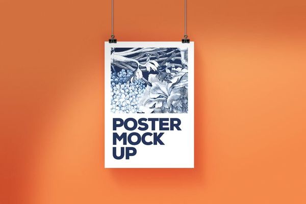 Hanging Poster Mockup Template