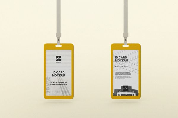 Hanging Yellow ID Card