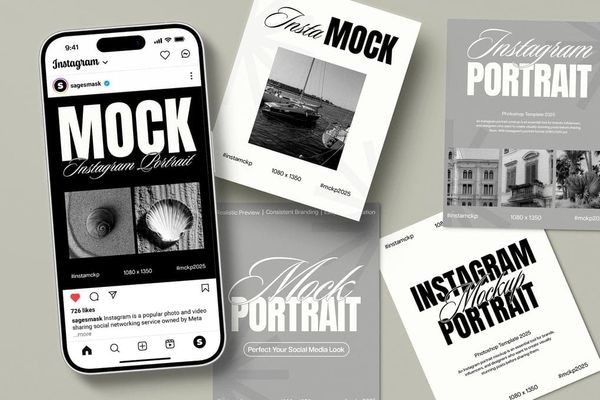 Vintage Aesthetic Instagram Mockup
