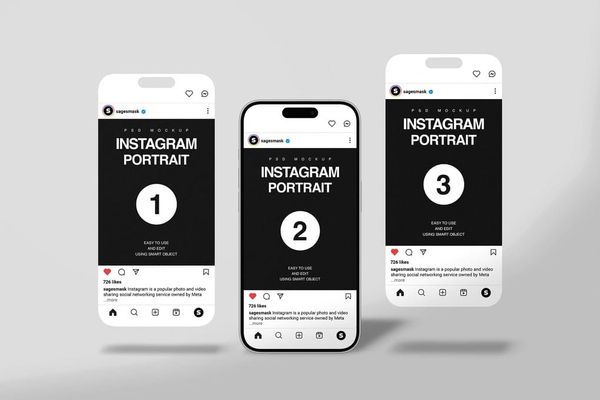 Instagram Post Portrait Ui Mockup
