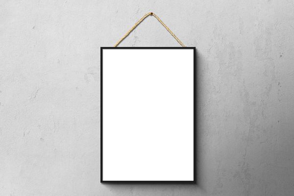 Interior Hanging Frame Poster Mockup