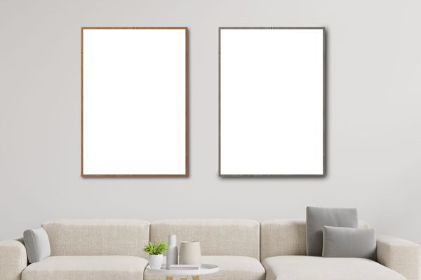 Interior Two Frame Poster Mockup