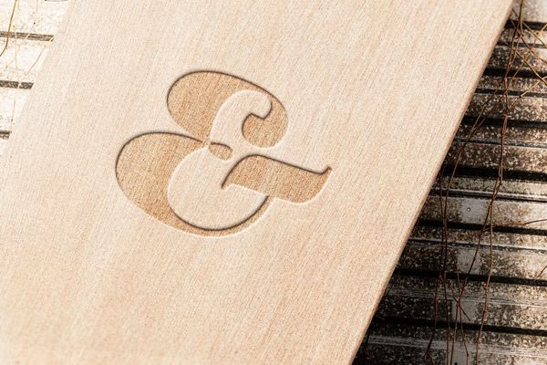 Logo Mockup On Wood Texture