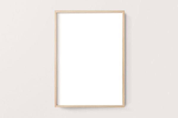 Minimal Wooden Frame Poster Mockup