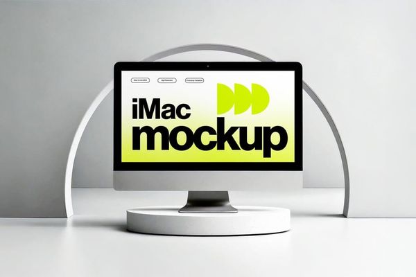 Minimalist iMac Mockup